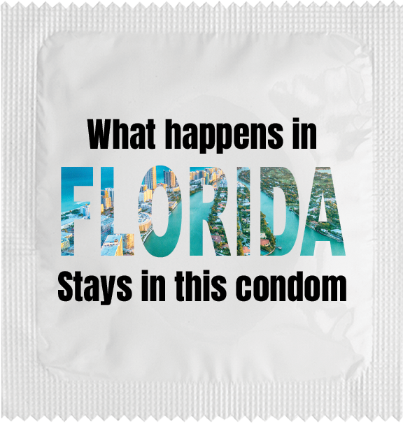 What happens in `Florida Stays in this condom