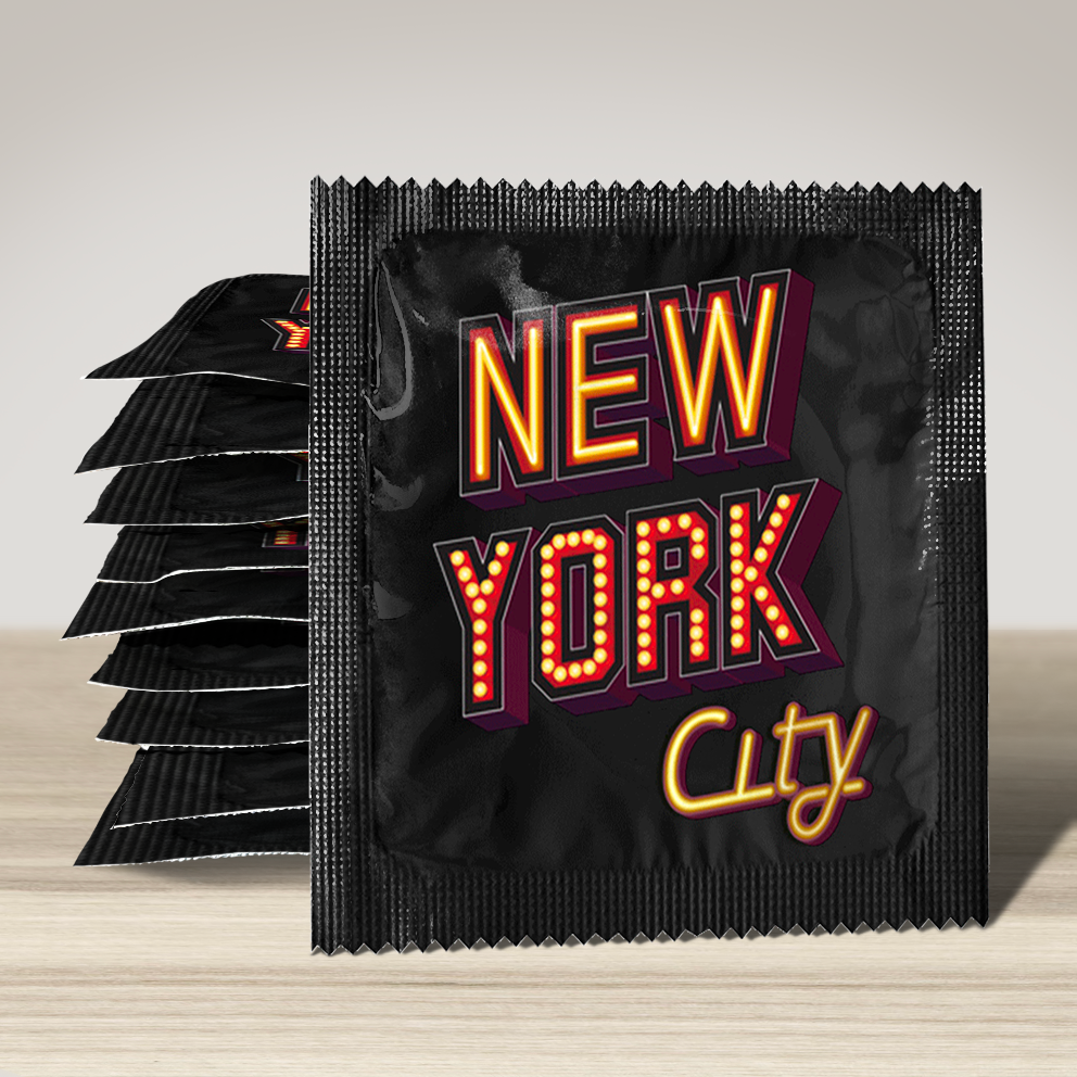 Image of funny condom "New York City", 10 units