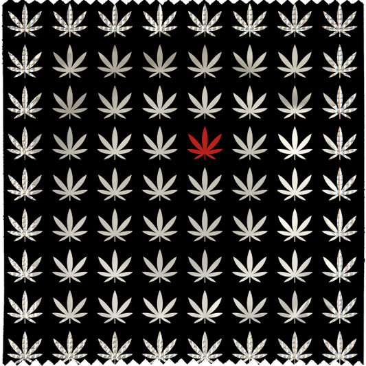 Image of funny condom "Cannabis Leaf Black"