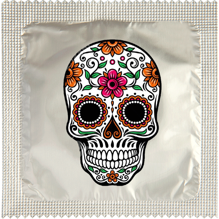 Image of funny condom "Skull 1"
