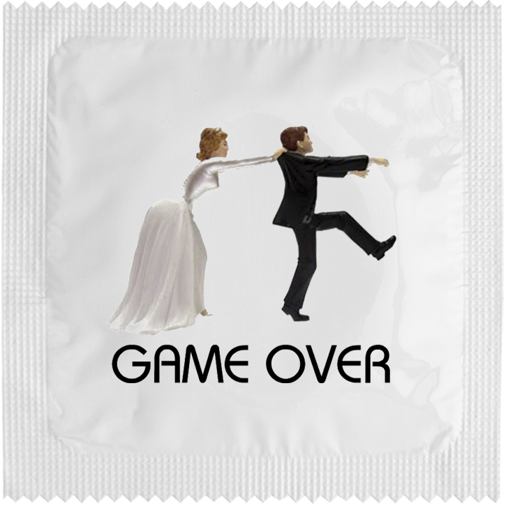 Image of funny condom "Game Over"