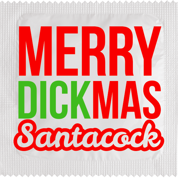 Image of funny condom "Merry Dickmas Santacock"