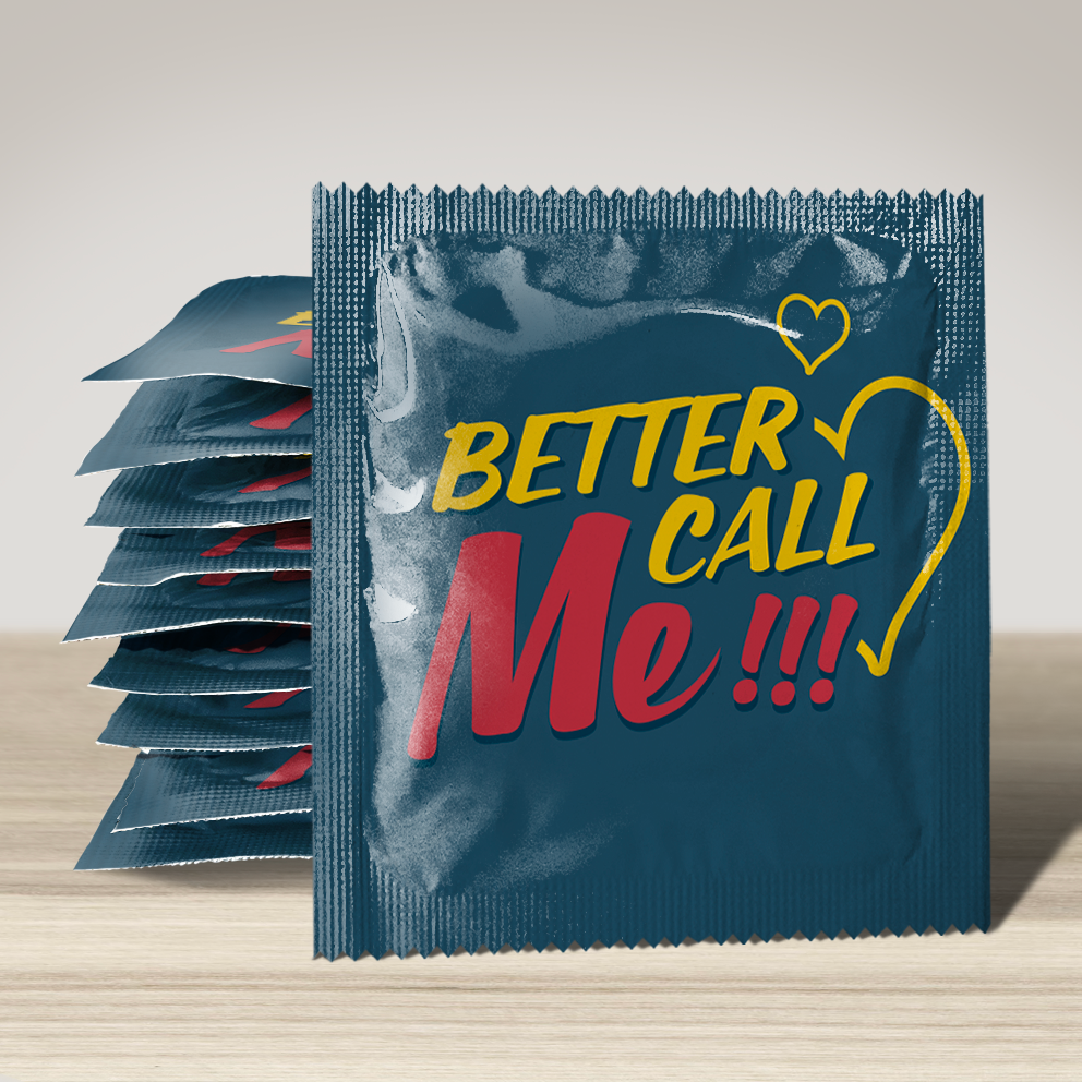 Image of funny condom "Better Call Me!", 10 units