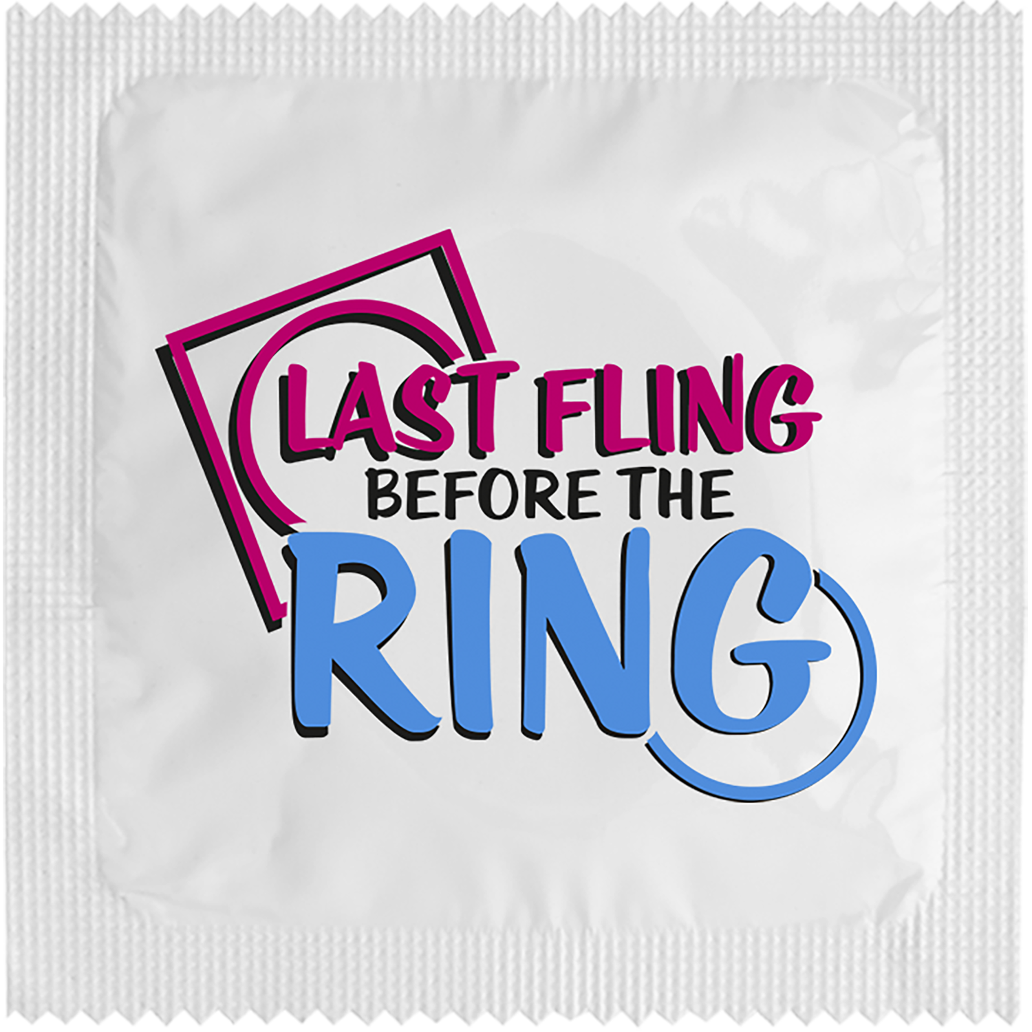 Image of funny condom "Last Fling Before The Ring"