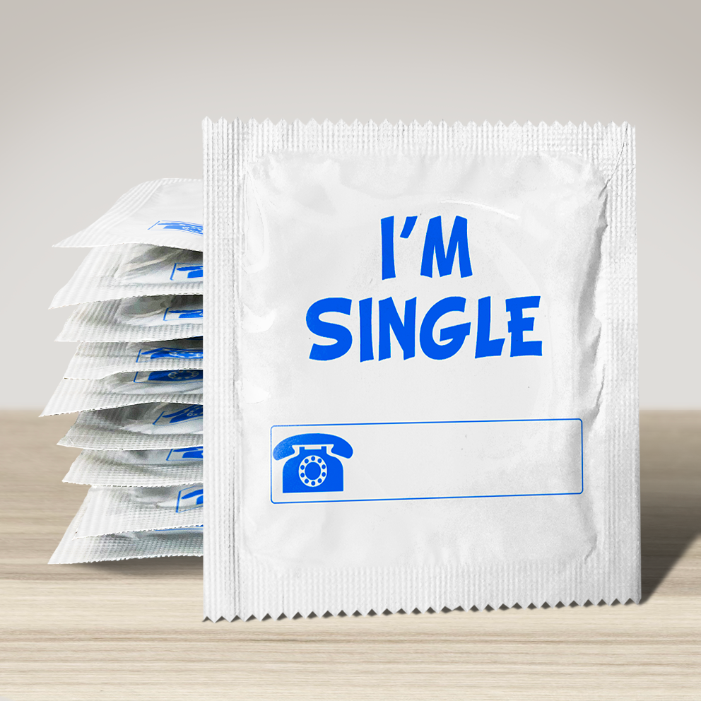 Image of funny condom "I'm single Man", 10 units