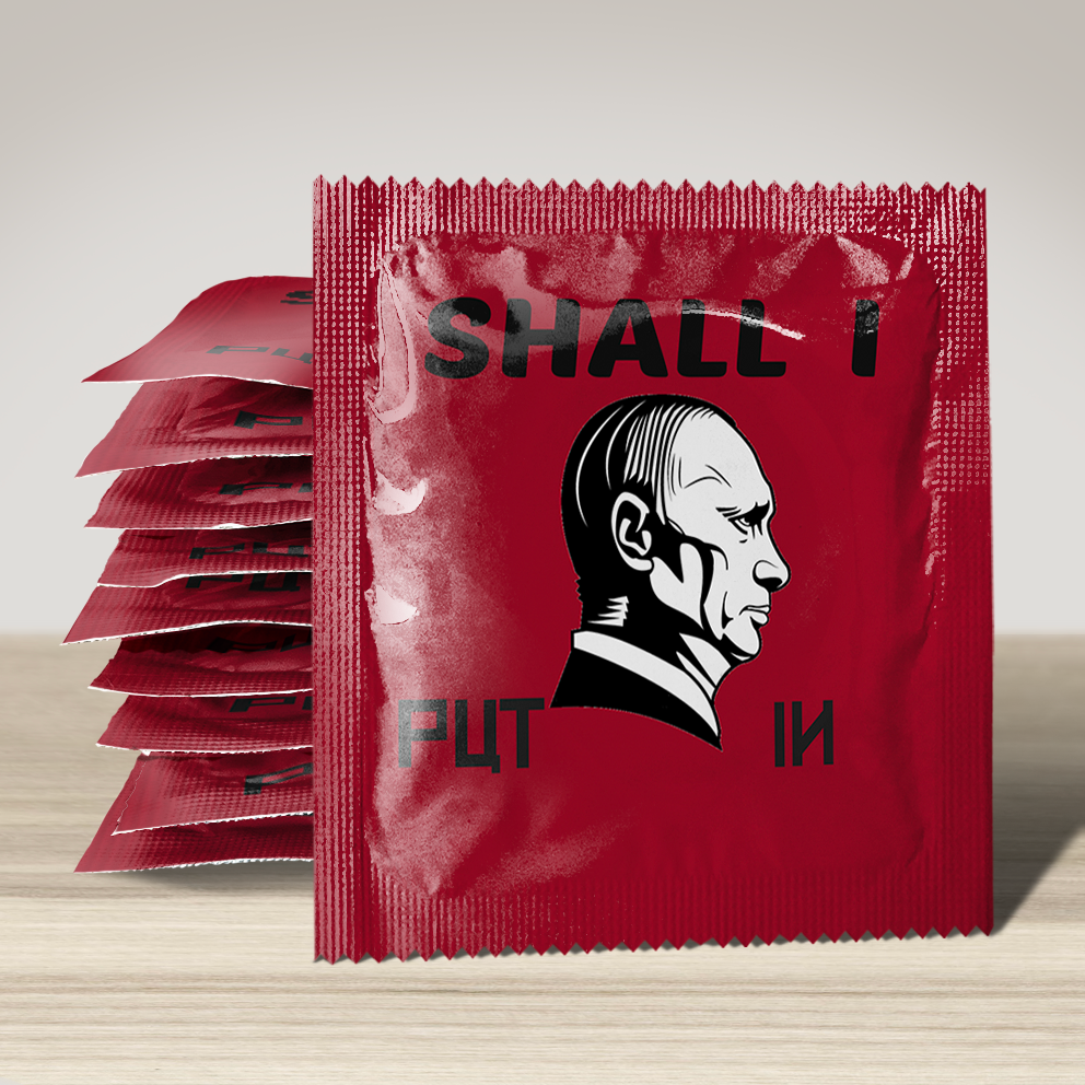 Image of funny condom "Shall I Put In", 10 units