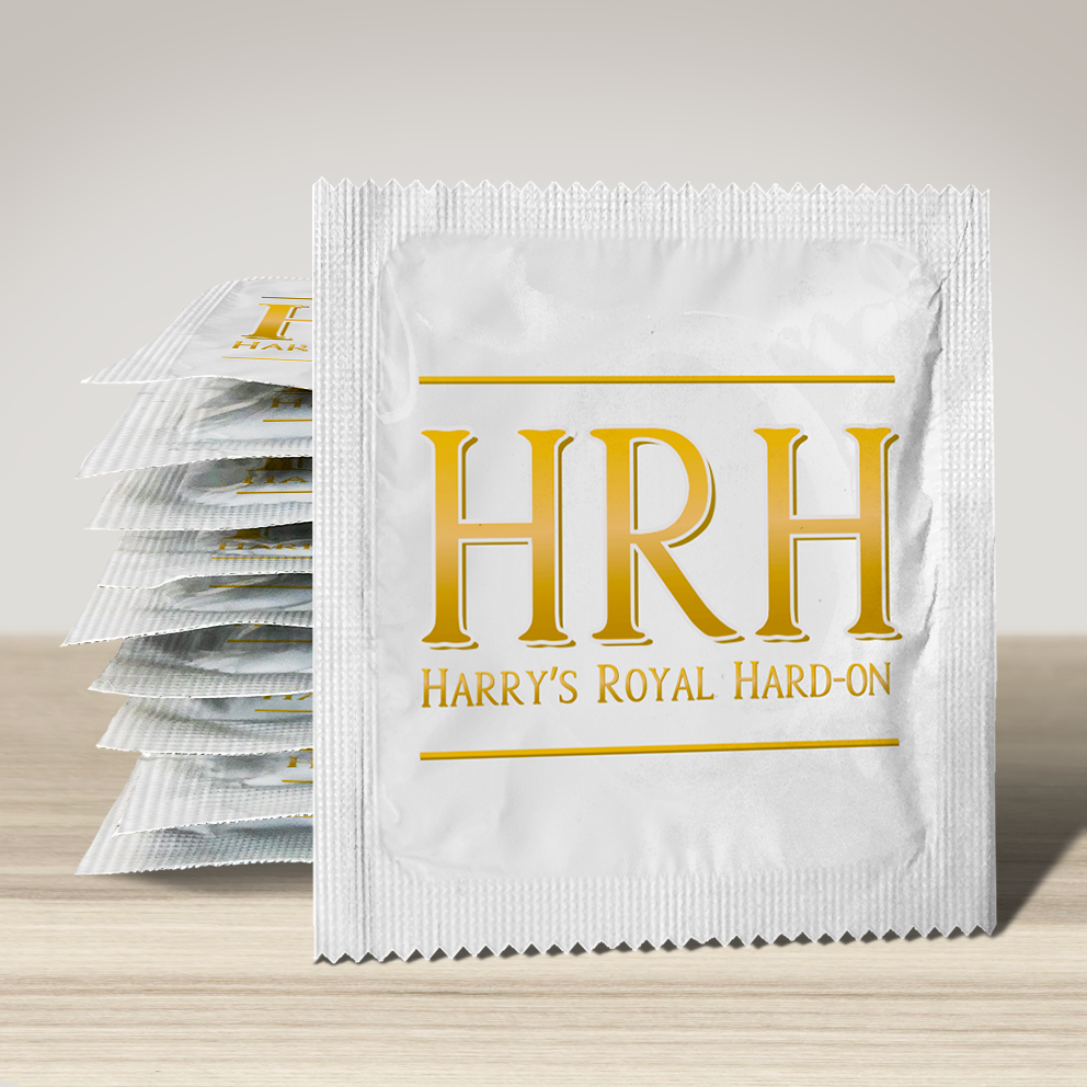 Image of funny condom "Harry'S Royal Hard On", 10 units