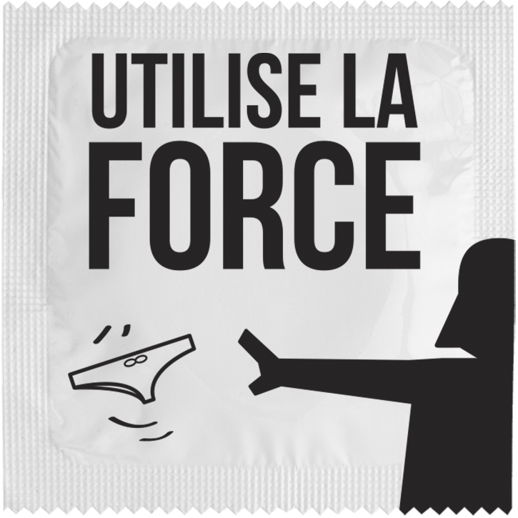 Image of funny condom "Utilise La Force"