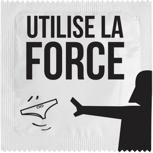 Image of funny condom "Utilise La Force"
