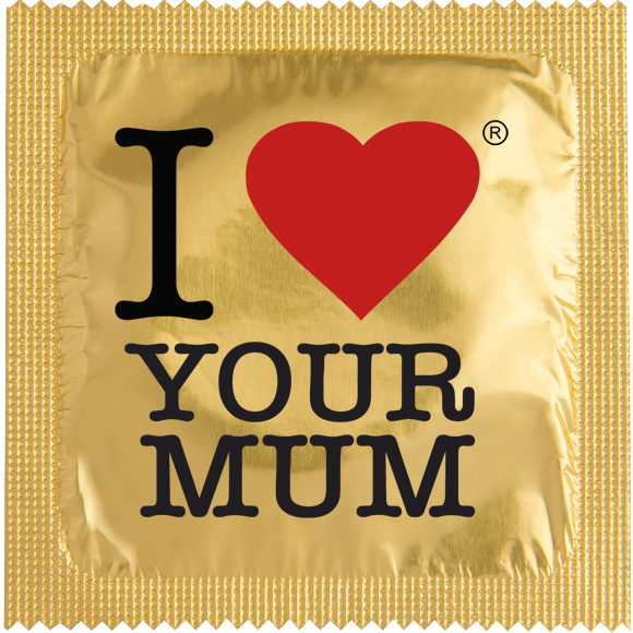 Image of funny condom "I love your mum"