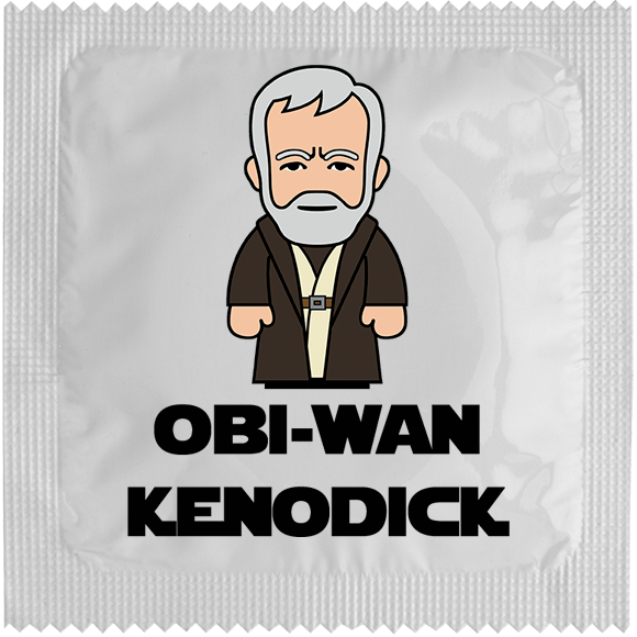 Image of funny condom "Obi-Wan Kenodick"