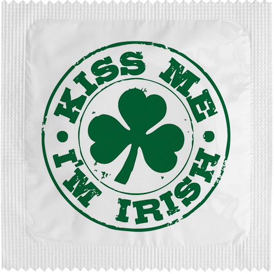 Image of funny condom "Kiss Me I'M Irish"