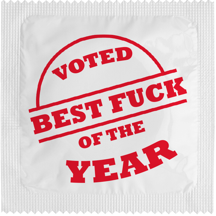 Image of funny condom "Voted Best Fuck Of The Year"