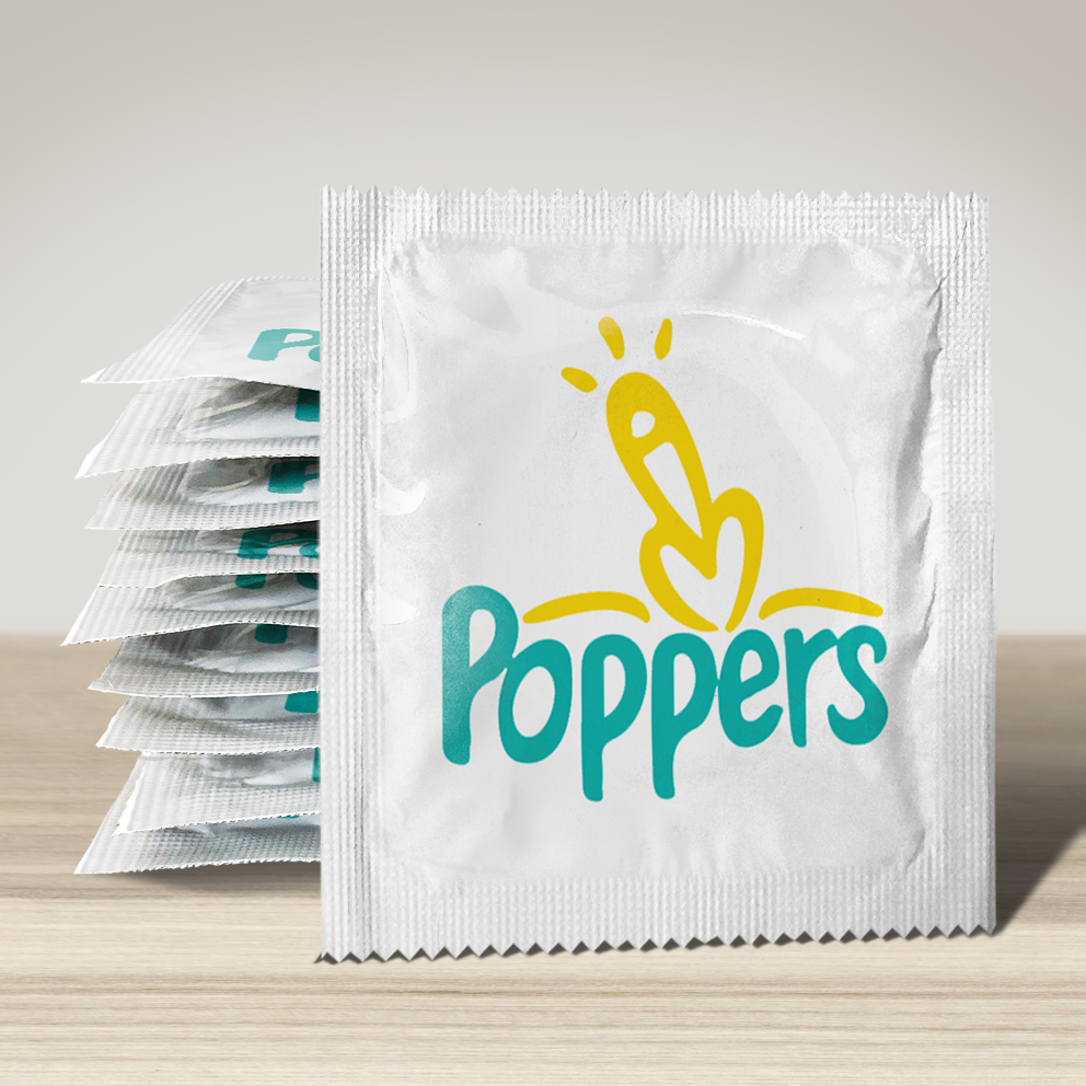 Image of funny condom "Poppers", 10 units