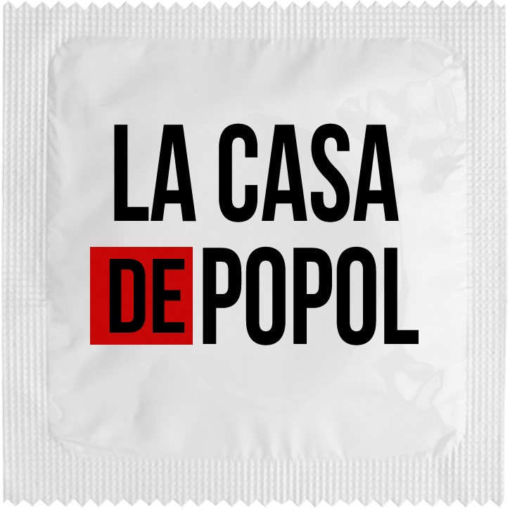 Image of funny condom "Casa de Popol"