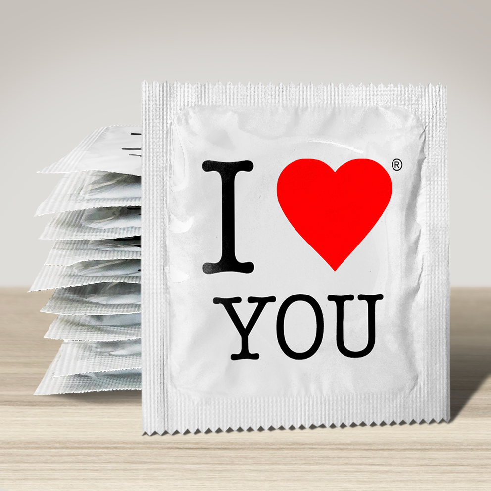 Image of funny condom "I love you", 10 units
