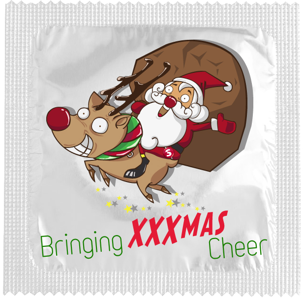 Image of funny condom "Bringing XXXMAS Cheers"