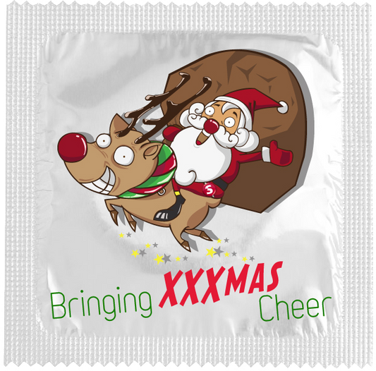 Image of funny condom "Bringing XXXMAS Cheers"