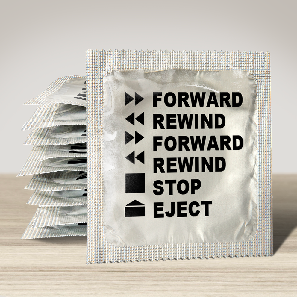Image of funny condom "Forward Rewind", 10 units