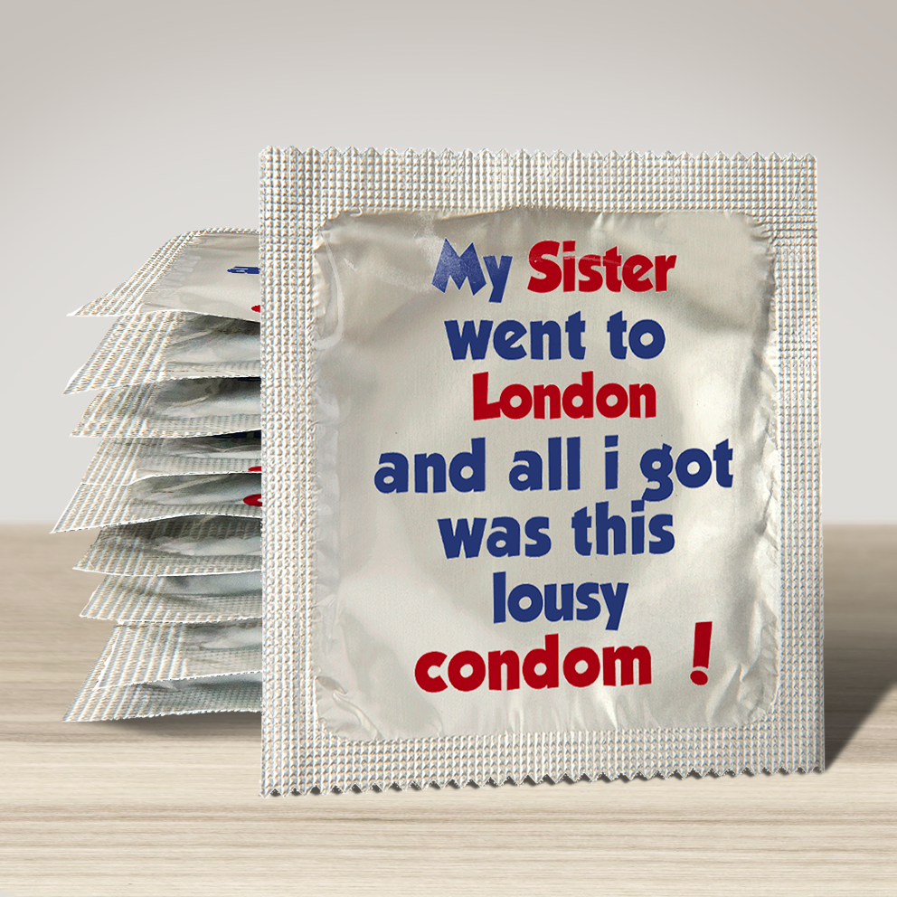 Image of funny condom "Sister Lousy Condom London", 10 units