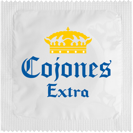 Image of funny condom "Cojones extra"