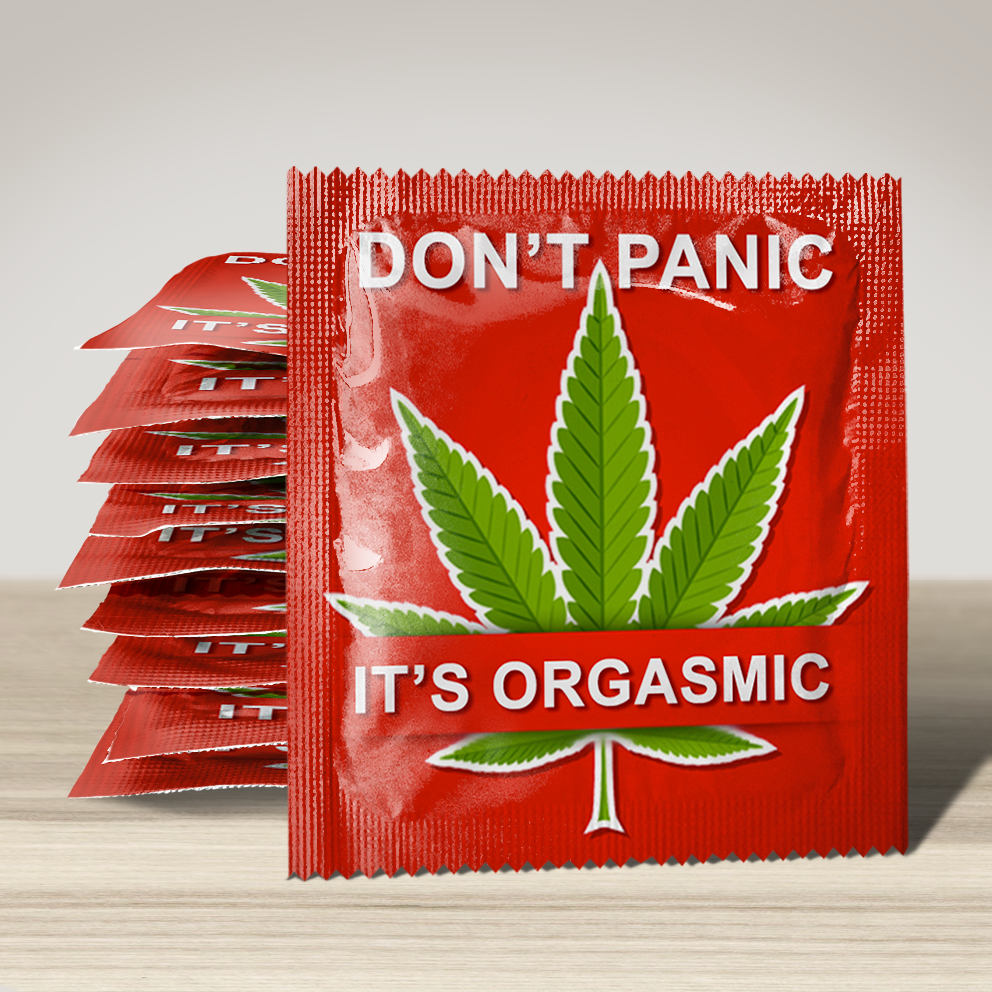 Image of funny condom "Don't Panic It's Orgasmic", 10 units