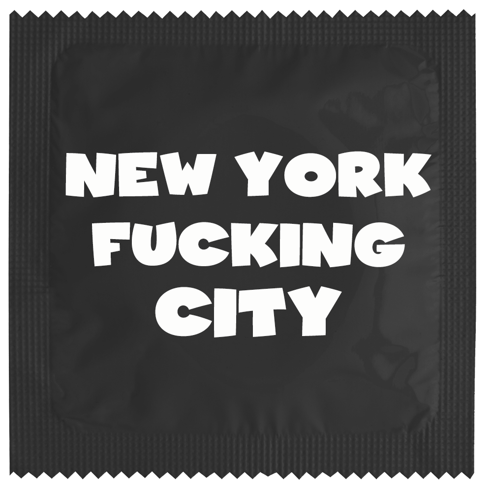 Image of funny condom "New York Fucking City"