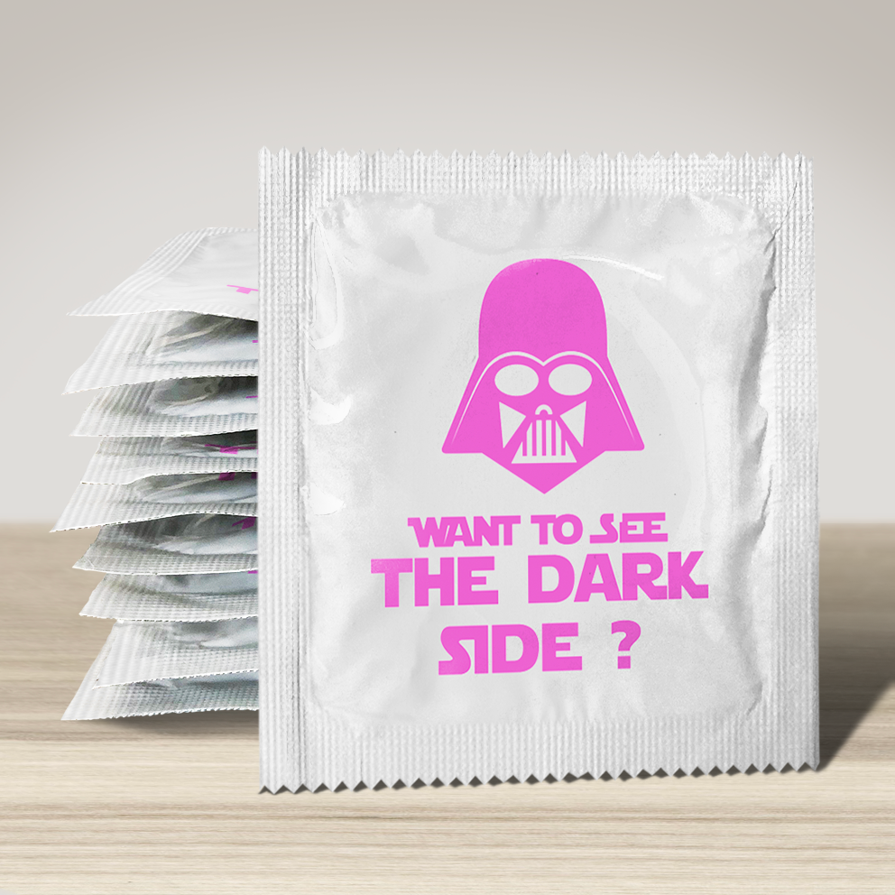 Image of funny condom "Want To See The Darkside", 10 units