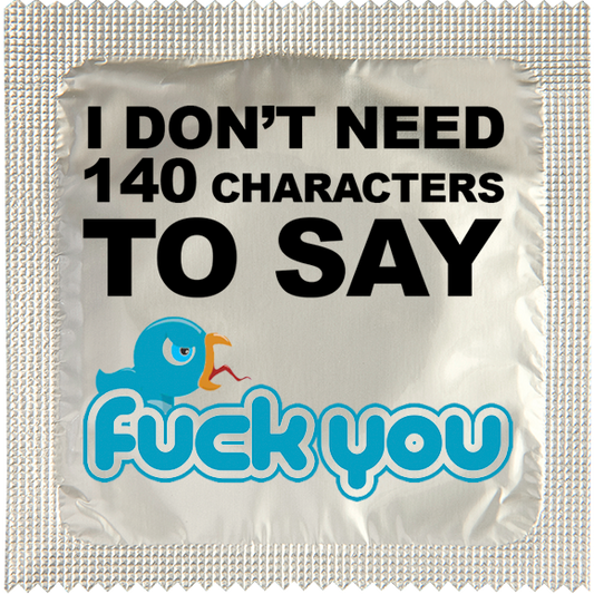Image of funny condom "Twitter"