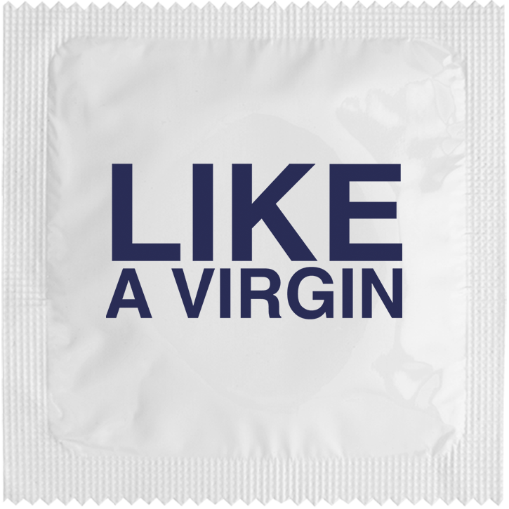 Image of funny condom "Like A Virgin"