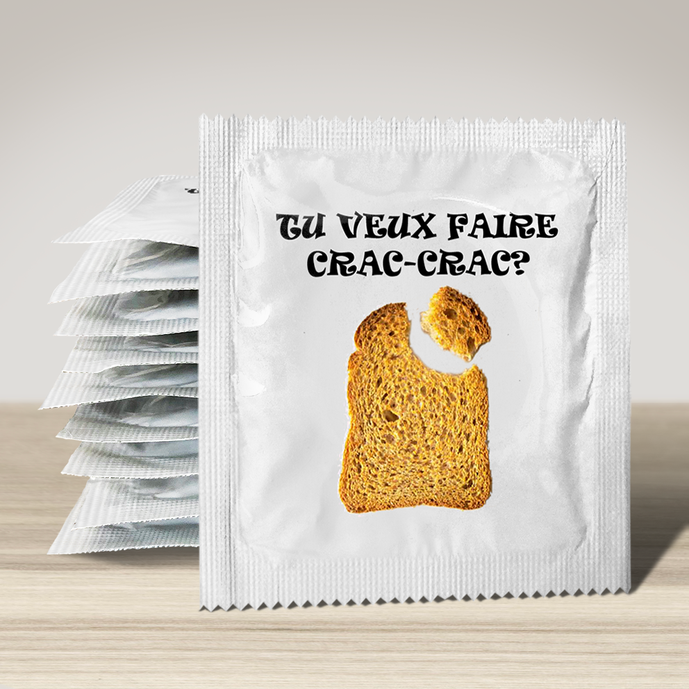 Image of funny condom "Crac Crac", 10 units