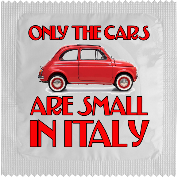 Image of funny condom "Only The Cars Are Small"