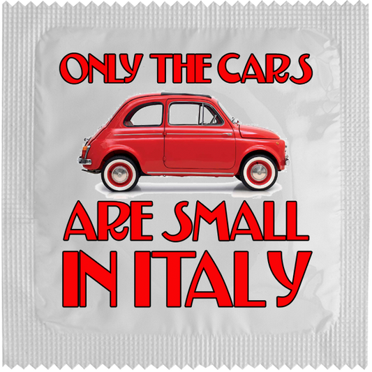 Image of funny condom "Only The Cars Are Small"