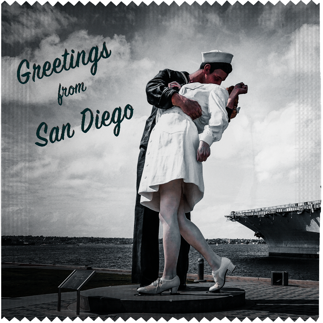 Image of funny condom "Greetings San Diego"