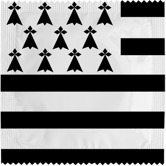 Image of funny condom "Breton Flag"