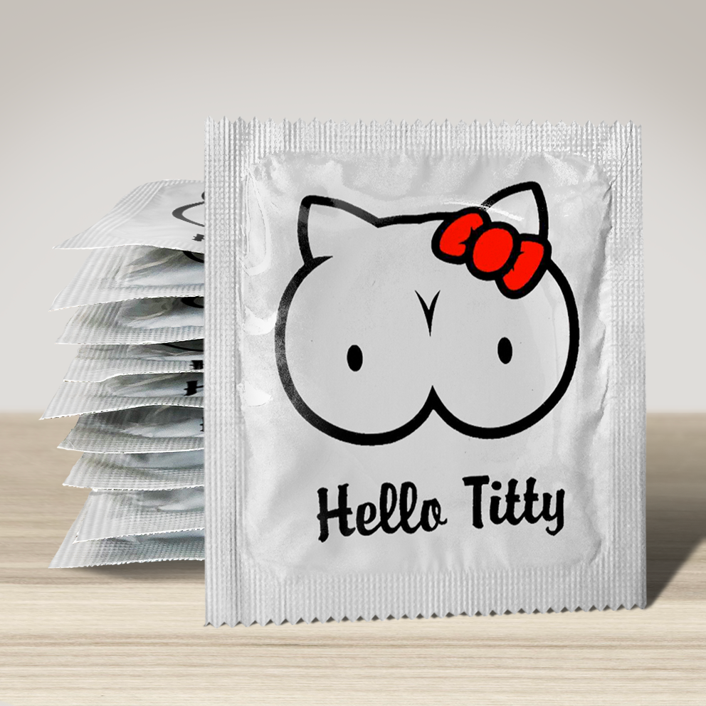 Image of funny condom "Hello Titty", 10 units