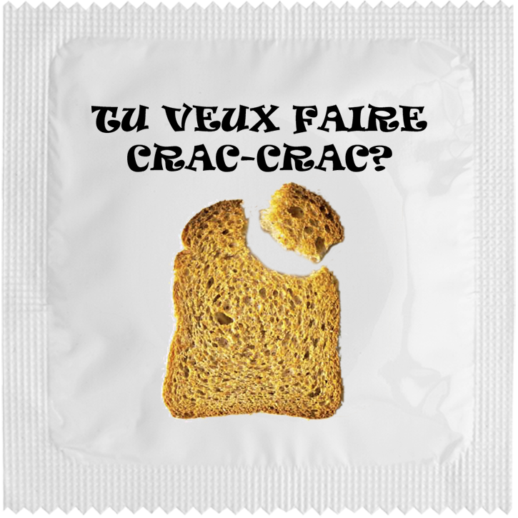 Image of funny condom "Crac Crac"