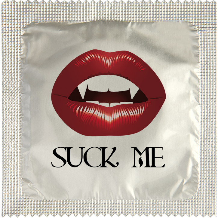 Image of funny condom "Suck Me Twilight"
