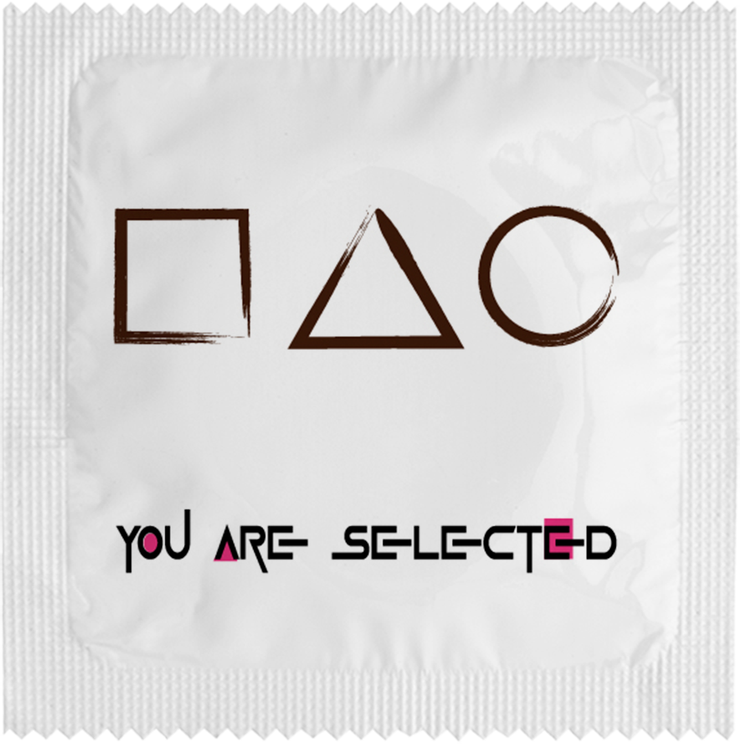 Image of funny condom "You are selected"