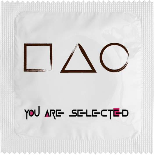 Image of funny condom "You are selected"