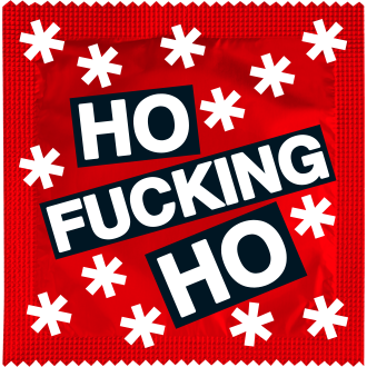Image of funny condom "Ho Fucking Ho"