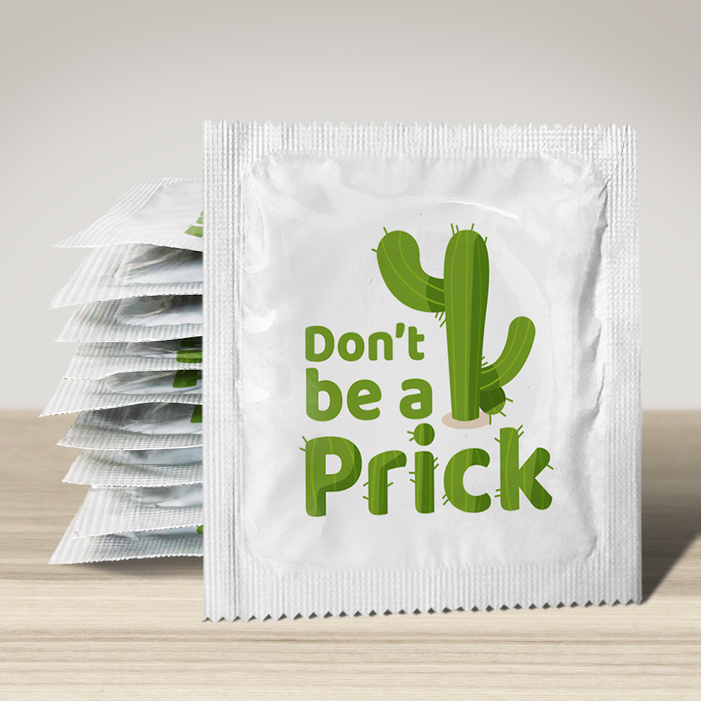 Image of funny condom "Don'T Be A Prick", 10 units