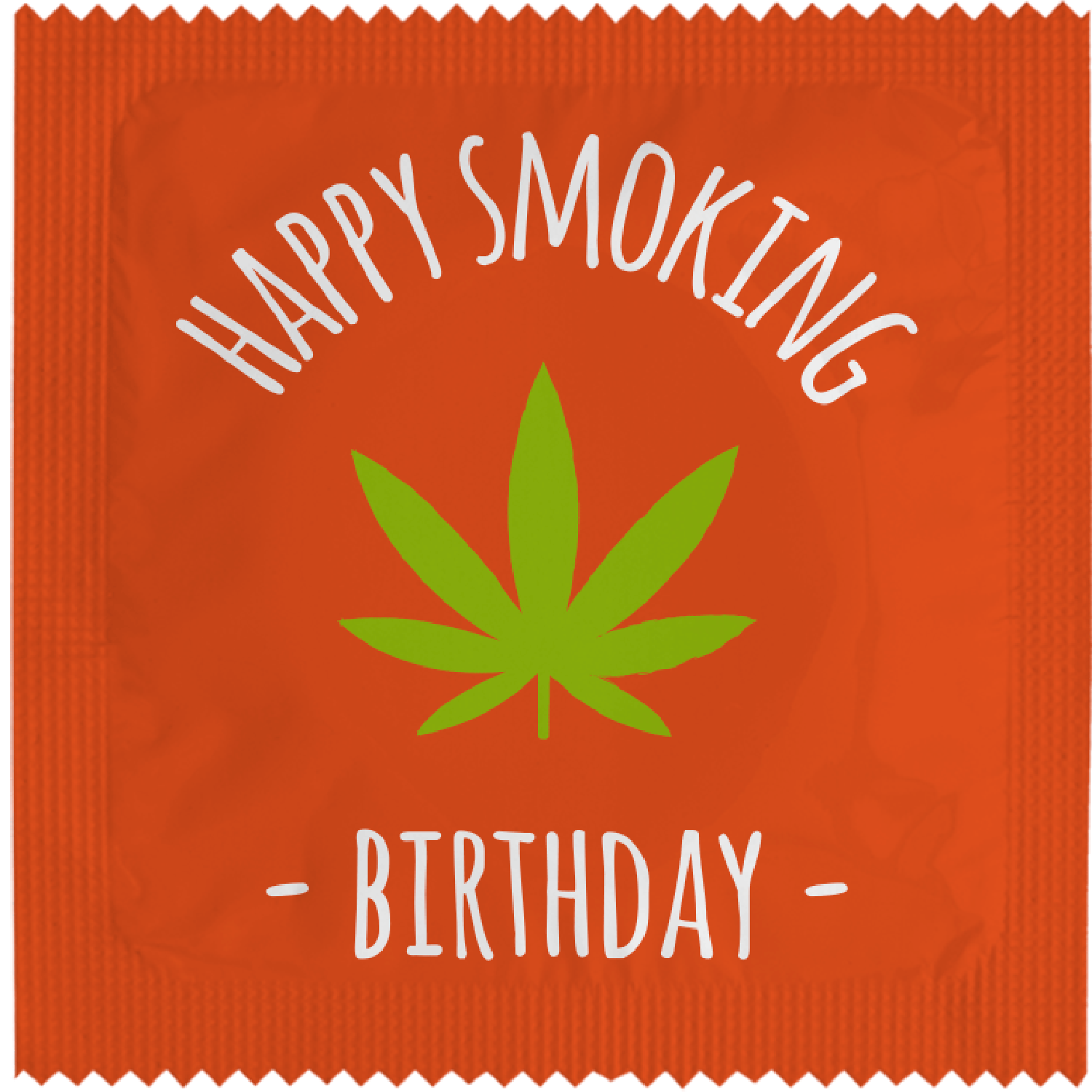 Image of funny condom "Happy Smoking Birthday"