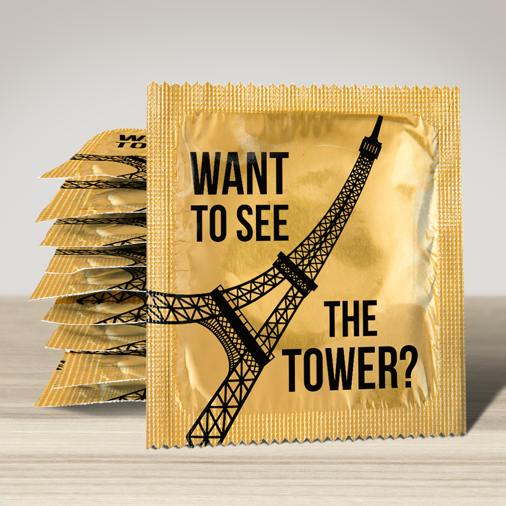 Image of funny condom "Want To See The Tower", 10 units