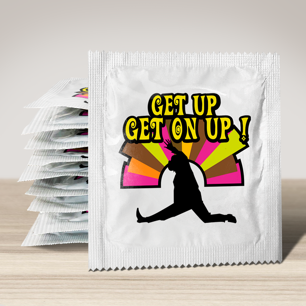 Image of funny condom "Get up Get on up", 10 units