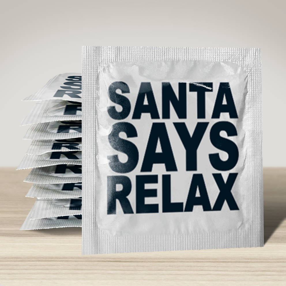 Image of funny condom "Santa says Relax", 10 units