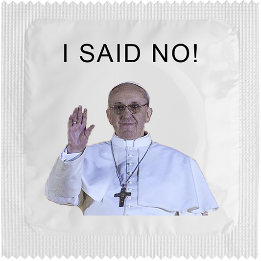 Image of funny condom "I Said No Francis"