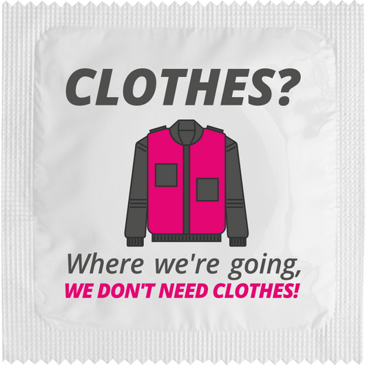 Image of funny condom "Clothes?"