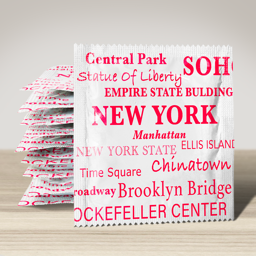 Image of funny condom "New York City", 10 units