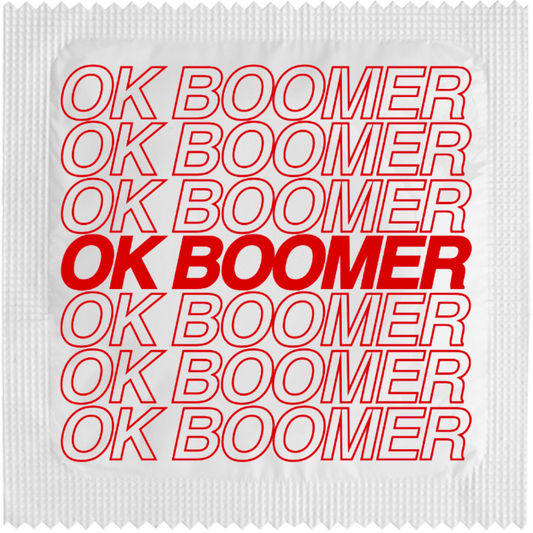Image of funny condom "Ok Boomer"